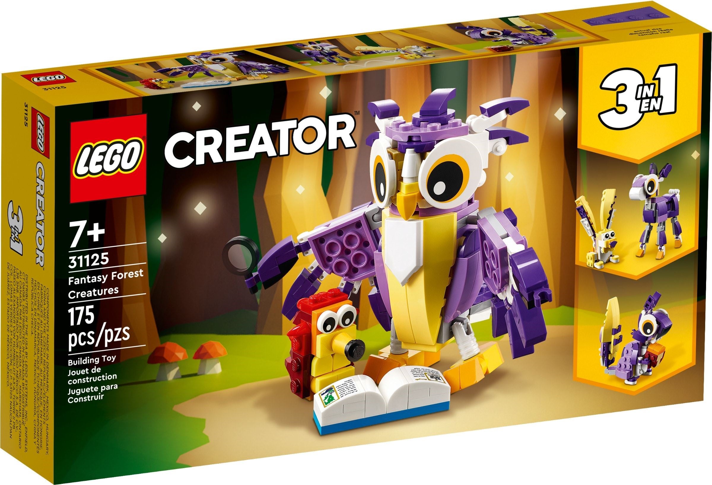 LEGO Creator 3 in 1 Fantasy Forest Creatures #31125