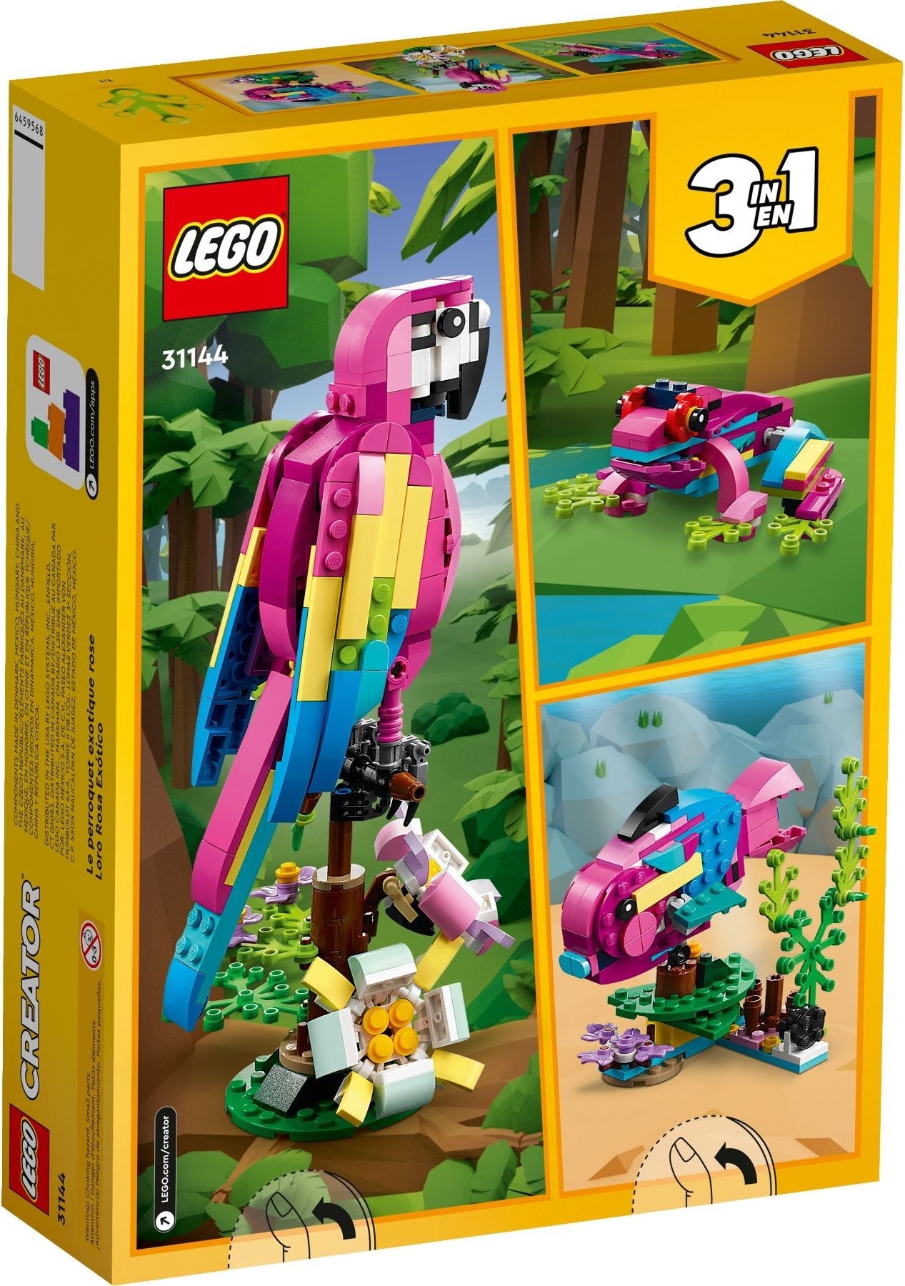 LEGO Creator 3 in 1 Exotic Pink Parrot #31144