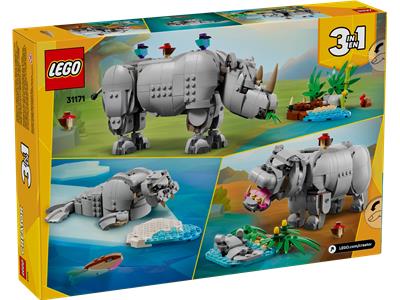 LEGO Creator 3-in-1 Wild Animals: Majestic Rhino with Birds 31171
