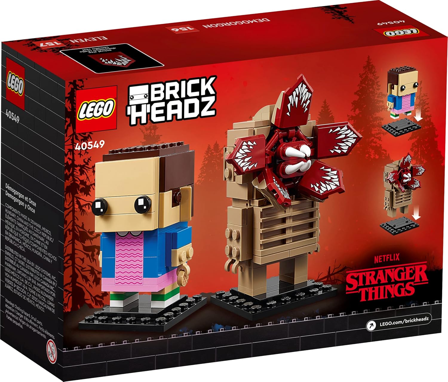 LEGO Brickheadz Stranger Things Demogorgon & Eleven 40549