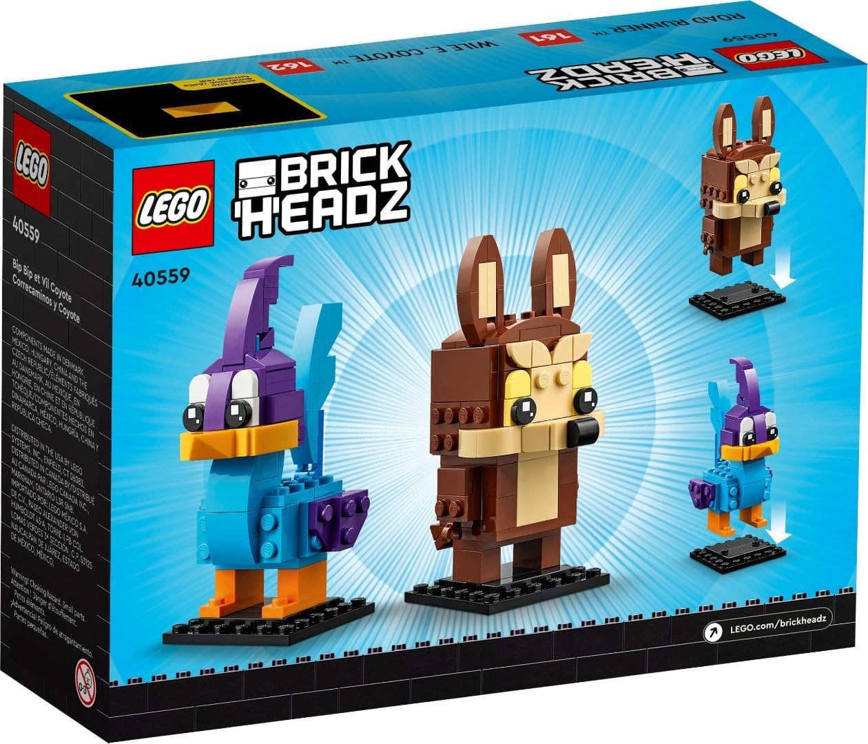 LEGO Road Runner & Wile E. Coyote - Brickheadz #40559
