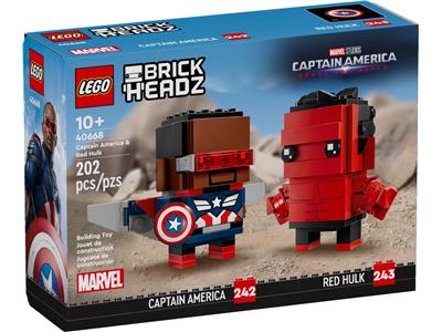 LEGO Brickheadz Marvel Captain America & Red Hulk 40668