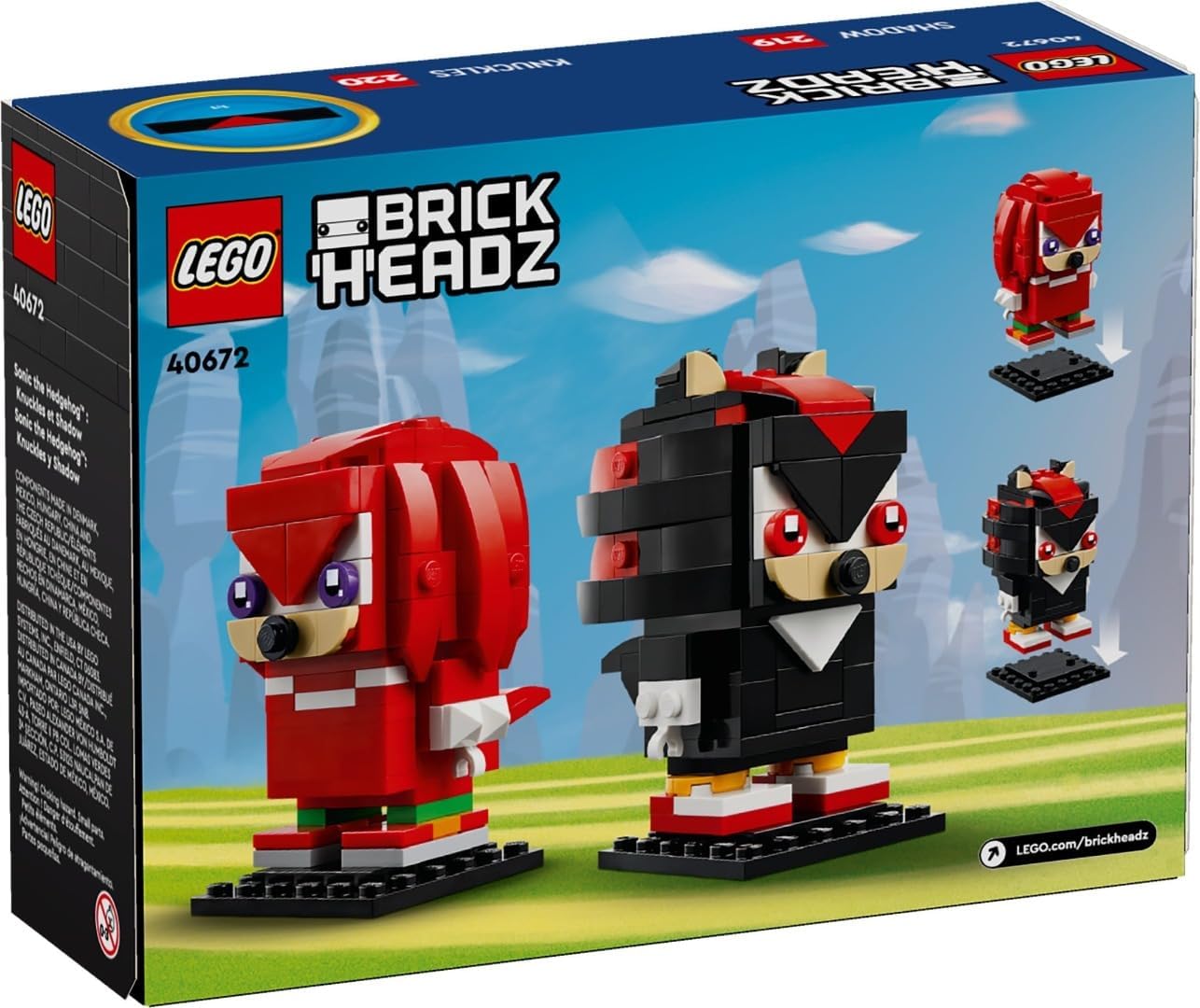 LEGO Brickheadz Sonic The Hedgehog: Knuckles & Shadow 40672