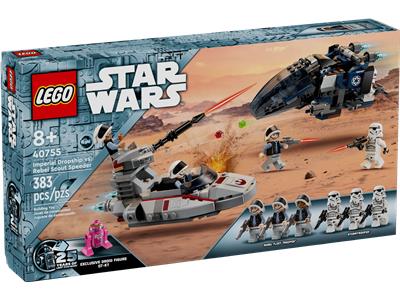 LEGO Star Wars Imperial Dropship vs Rebel Scout Speeder 40755