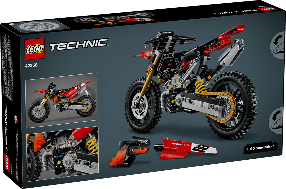 LEGO® Technic Ducati Desmo450 MX Factory Motorcycle 42238