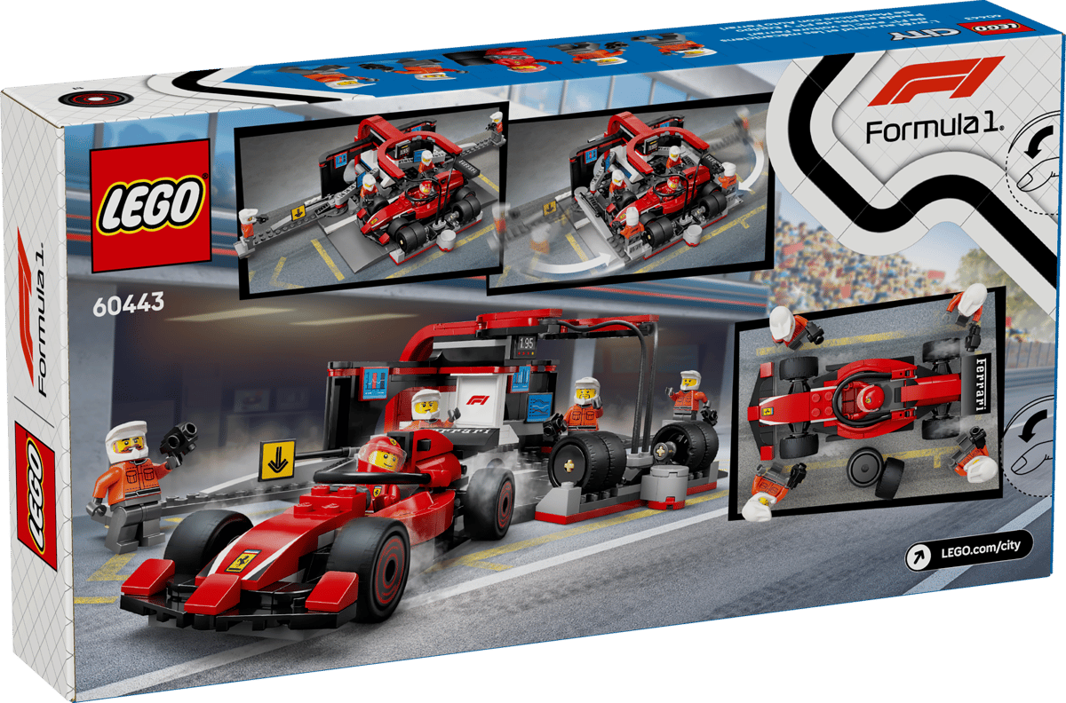 LEGO® City F1 Pit Stop & Pit Crew with Ferrari Car 60443