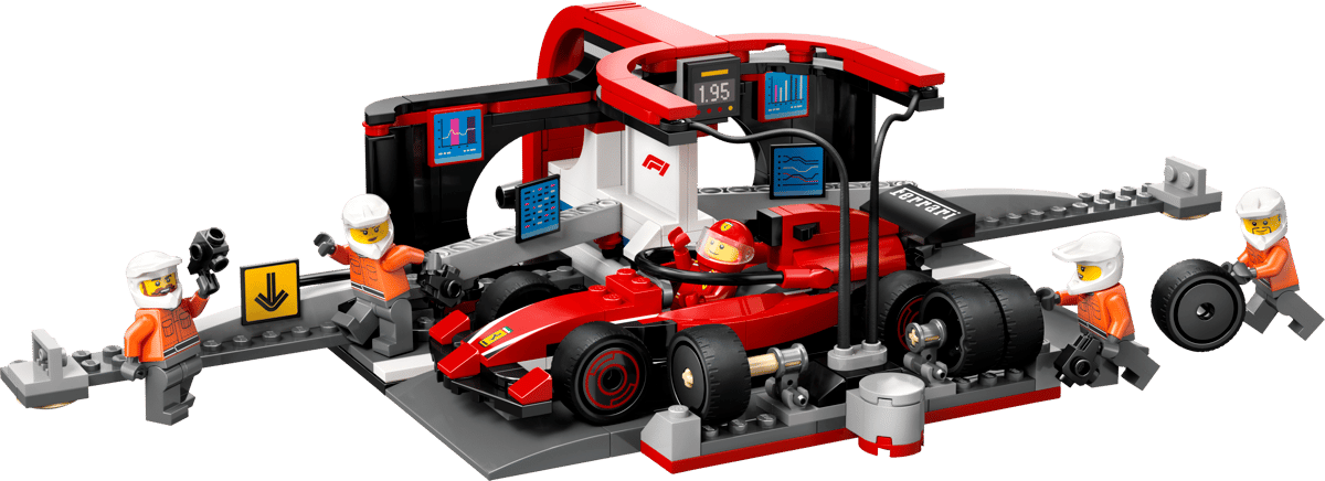 LEGO® City F1 Pit Stop & Pit Crew with Ferrari Car 60443