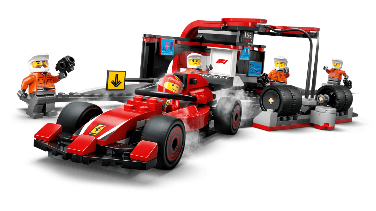 LEGO® City F1 Pit Stop & Pit Crew with Ferrari Car 60443