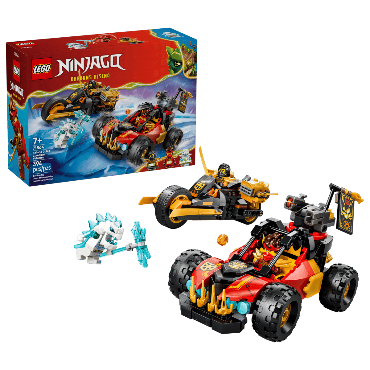 LEGO® NINJAGO Kai & Cole's Combiner Vehicles 71864