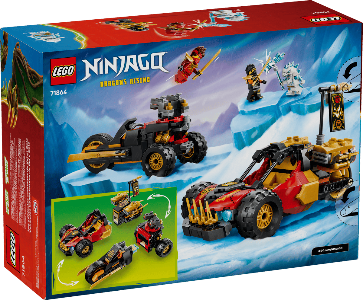 LEGO® NINJAGO Kai & Cole's Combiner Vehicles 71864