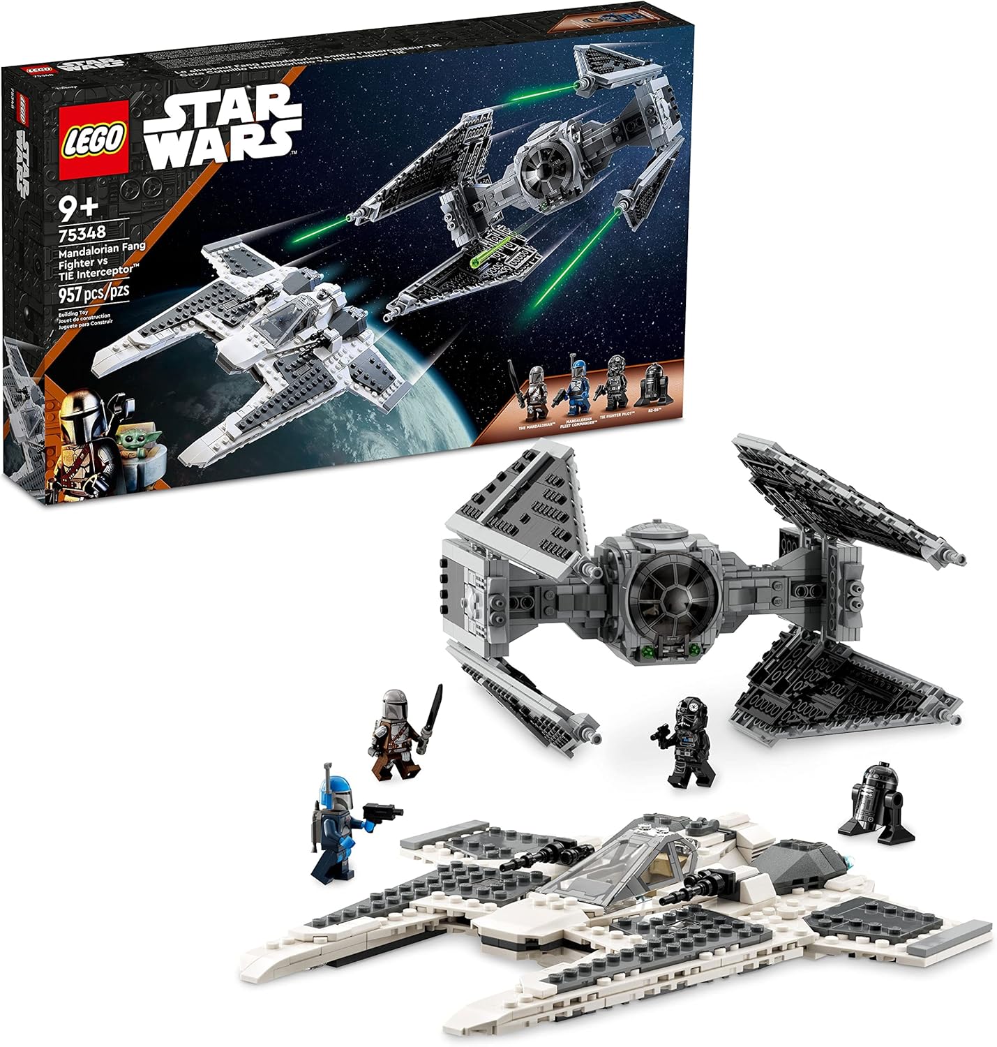 LEGO Star Wars Mandalorian Fang Fighter vs. Tie Interceptor #75348