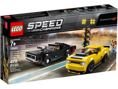 LEGO Speed Champions 2018 Dodge Challenger SRT Demon & 1970 Dodge Charger 75893