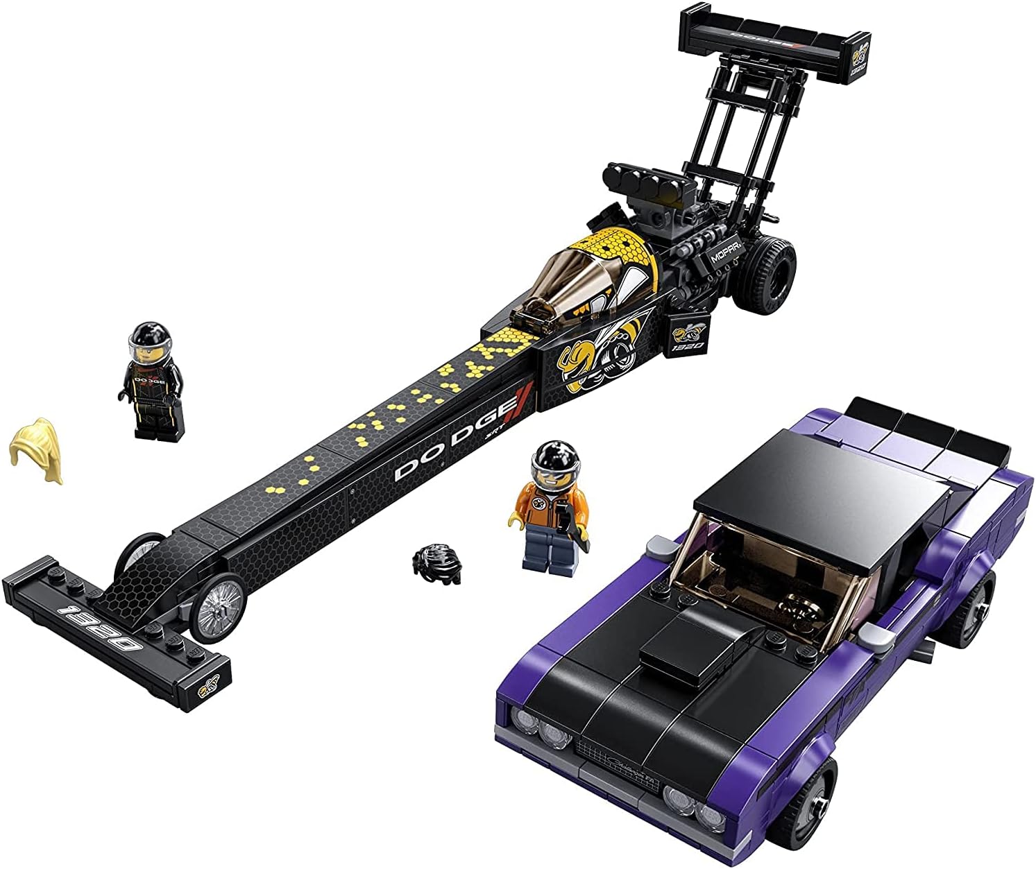 LEGO Speed Champions Mopar Dodge SRT Top Fuel Dragster and 1970 Dodge Challenger 76904