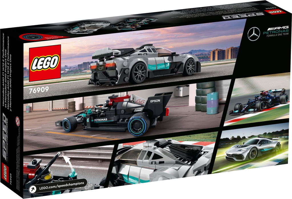 LEGO SpeedChampions Mercedes AMG F1 W12 E-Performance & AMG Project One #76909