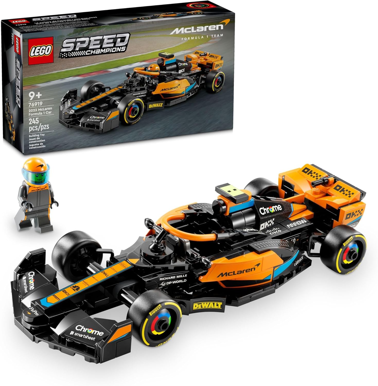 LEGO Speed Champions 2023 McLaren Formula 1 Race Car #76919