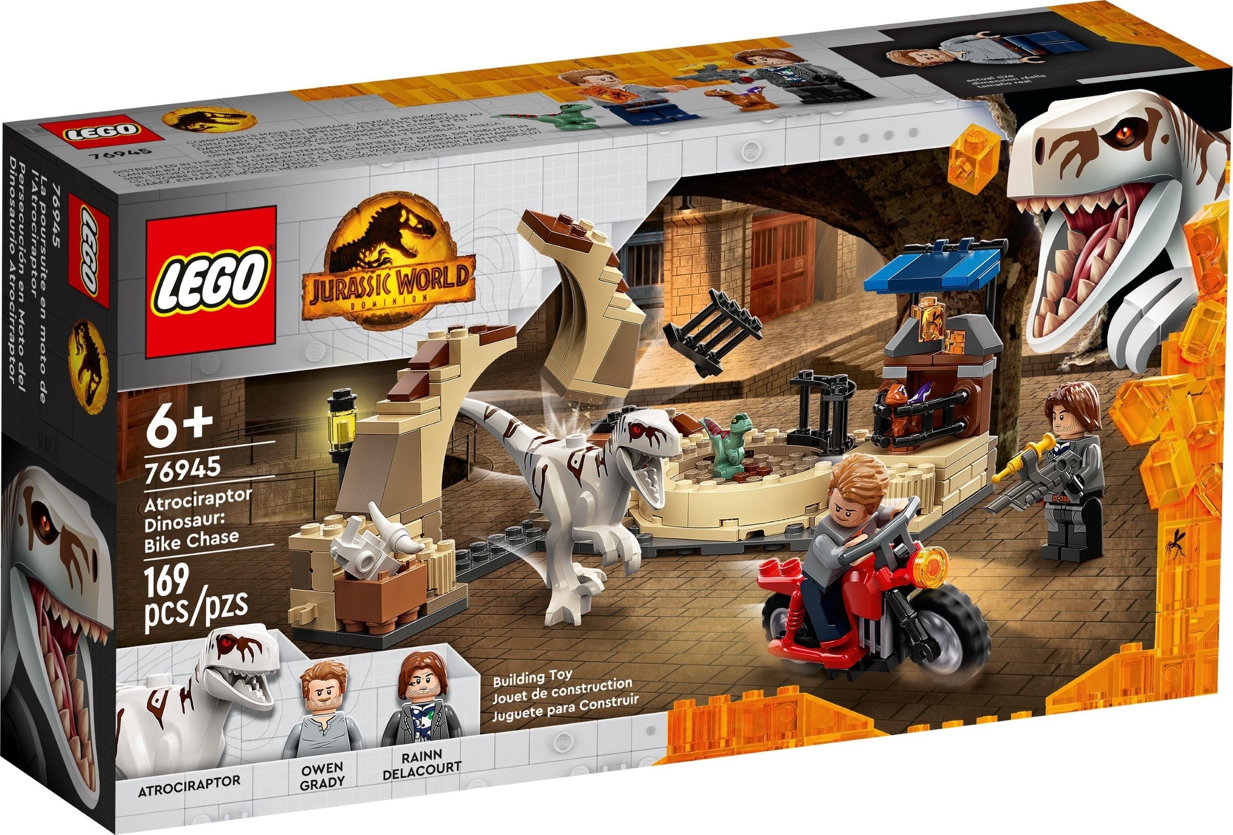 LEGO Jurassic World Atrociraptor Dinosaur Bike Chase #76945