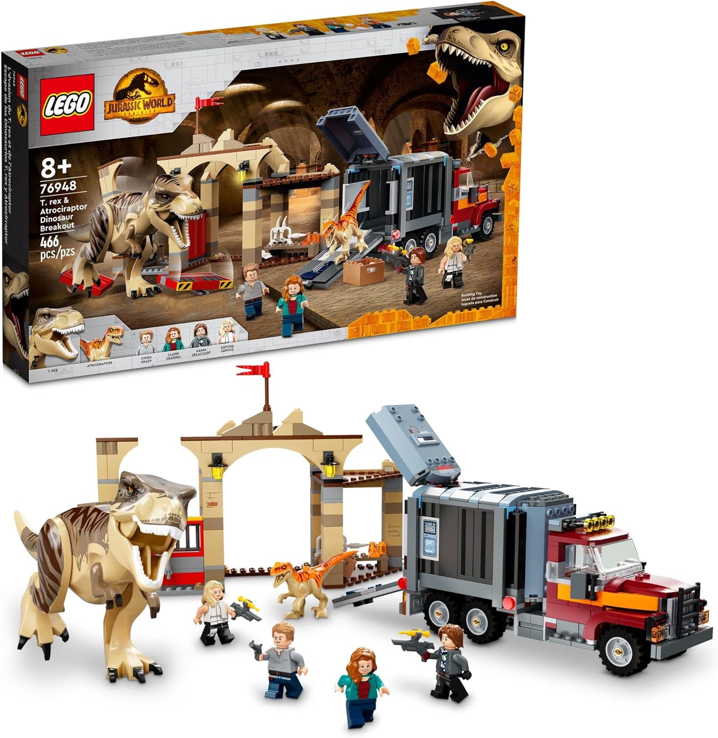 LEGO Jurassic World T-Rex & Atrociraptor Breakout #76948