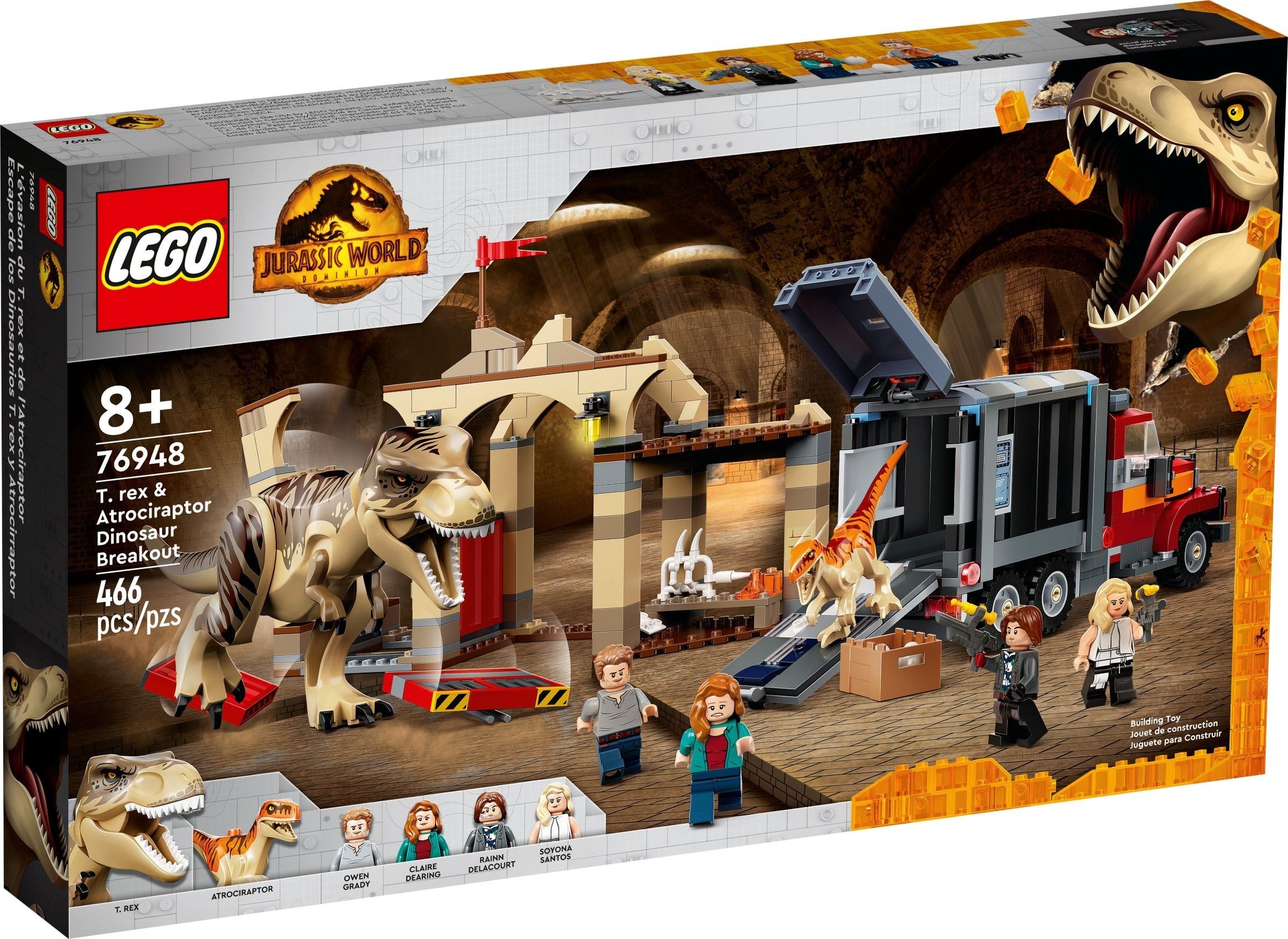LEGO Jurassic World T-Rex & Atrociraptor Breakout #76948