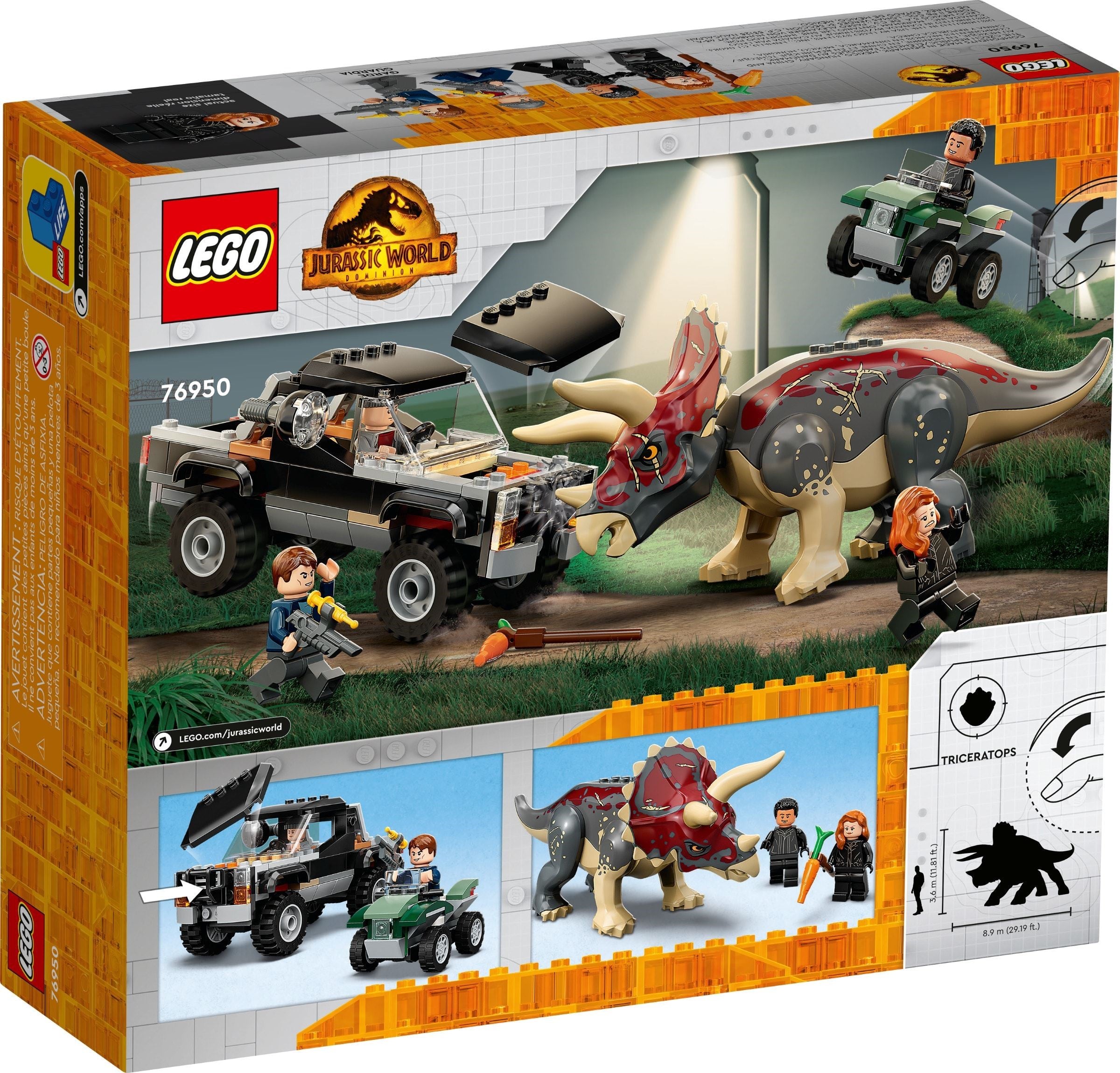 LEGO Jurassic World Triceratops Pickup Truck Ambush   #76950