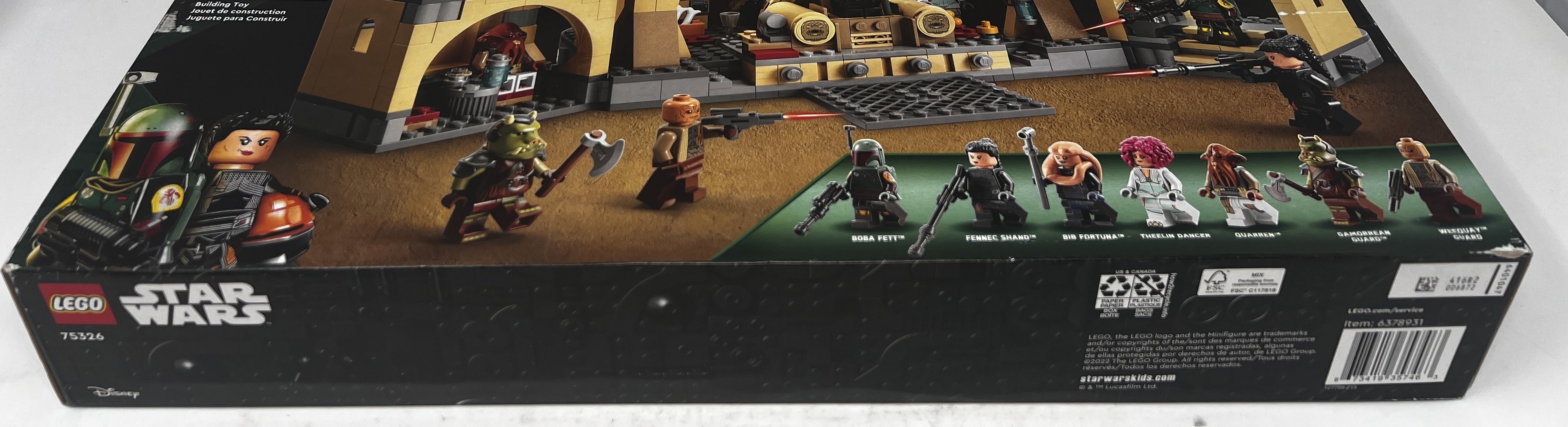 LEGO Star Wars Boba Fett's Throne Room 75326 (shelf wear, minor creasing, see pictures)