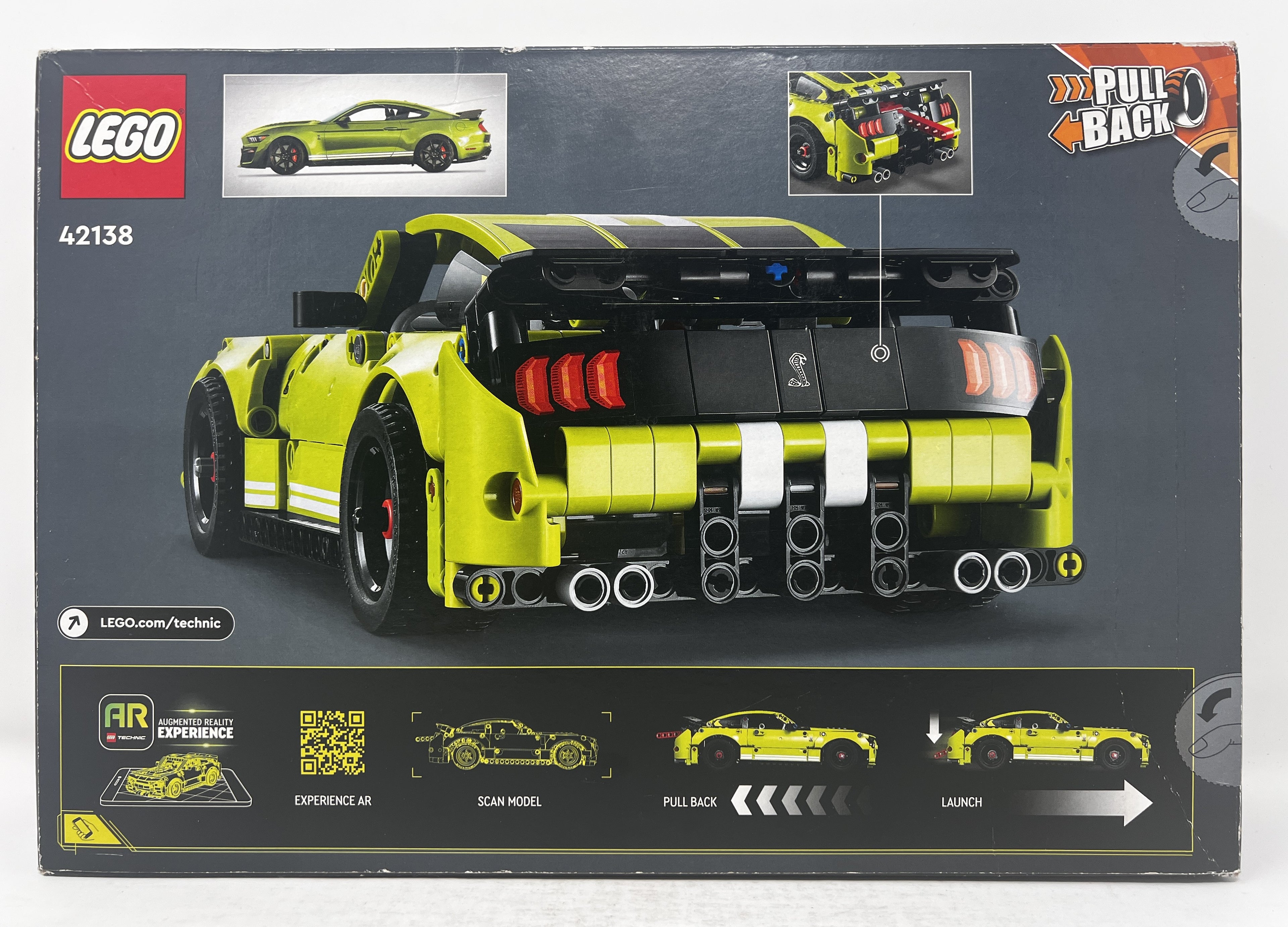 LEGO Technic Ford Shelby Cobra 42138 (shelf wear and creasing, see pictures)