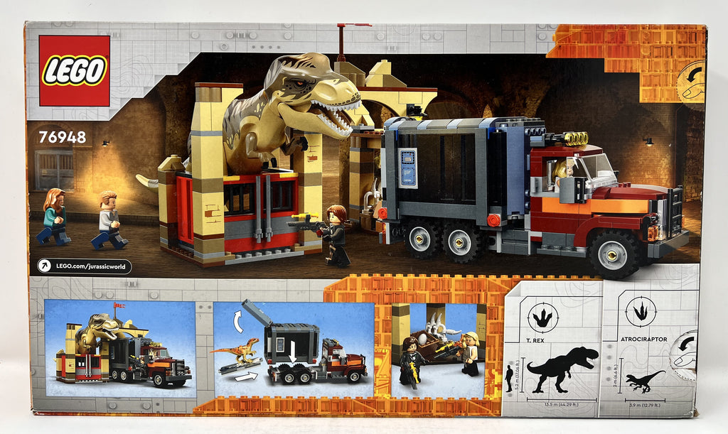 LEGO Jurassic World T-Rex & Atrociraptor Breakout #76948 (shelf wear, see pictures)