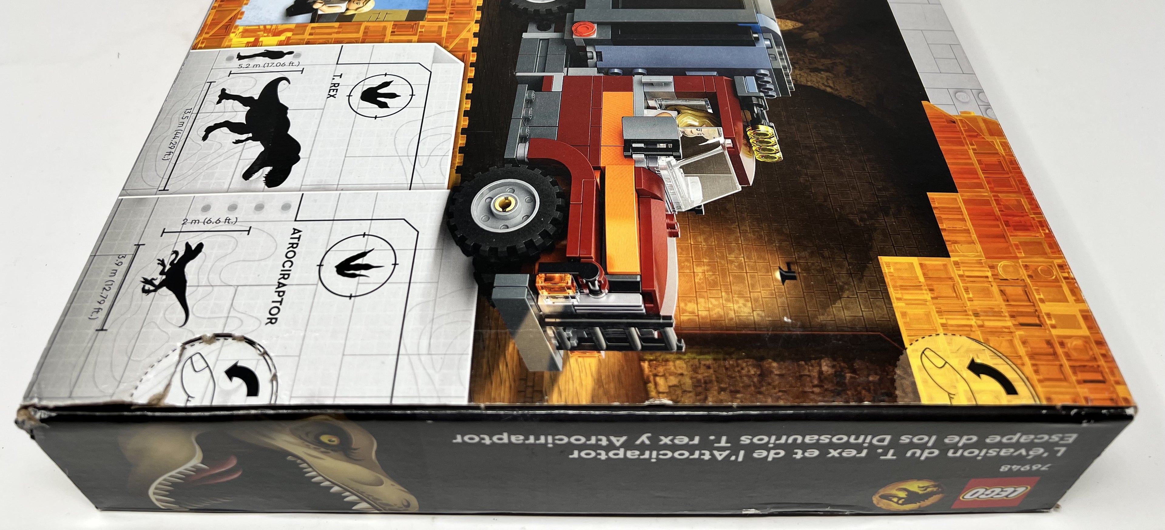 LEGO Jurassic World T-Rex & Atrociraptor Breakout #76948 (shelf wear, see pictures)