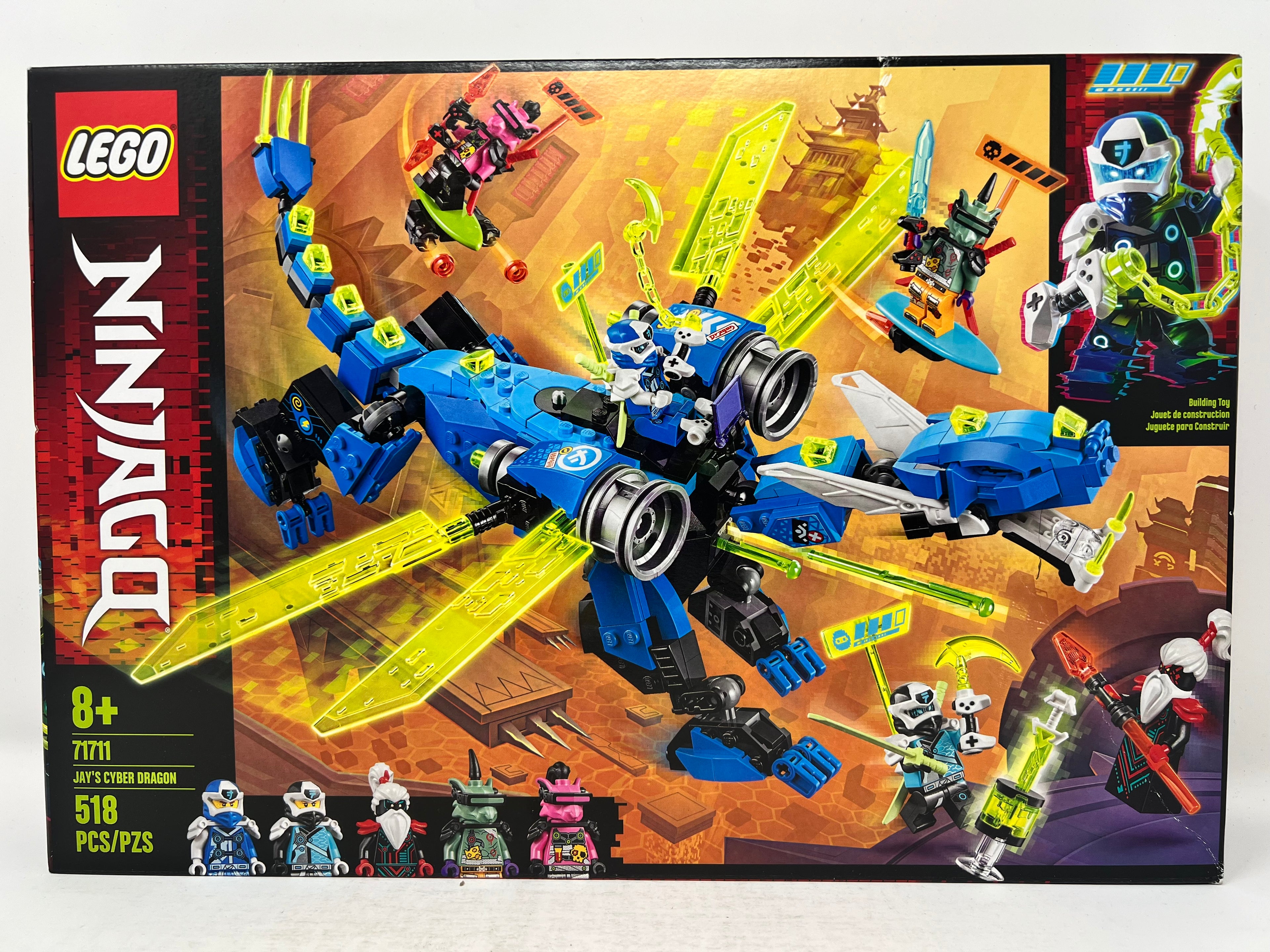 LEGO Ninjago Jay's Cyber Dragon #71711 (shelf wear, see pictures)