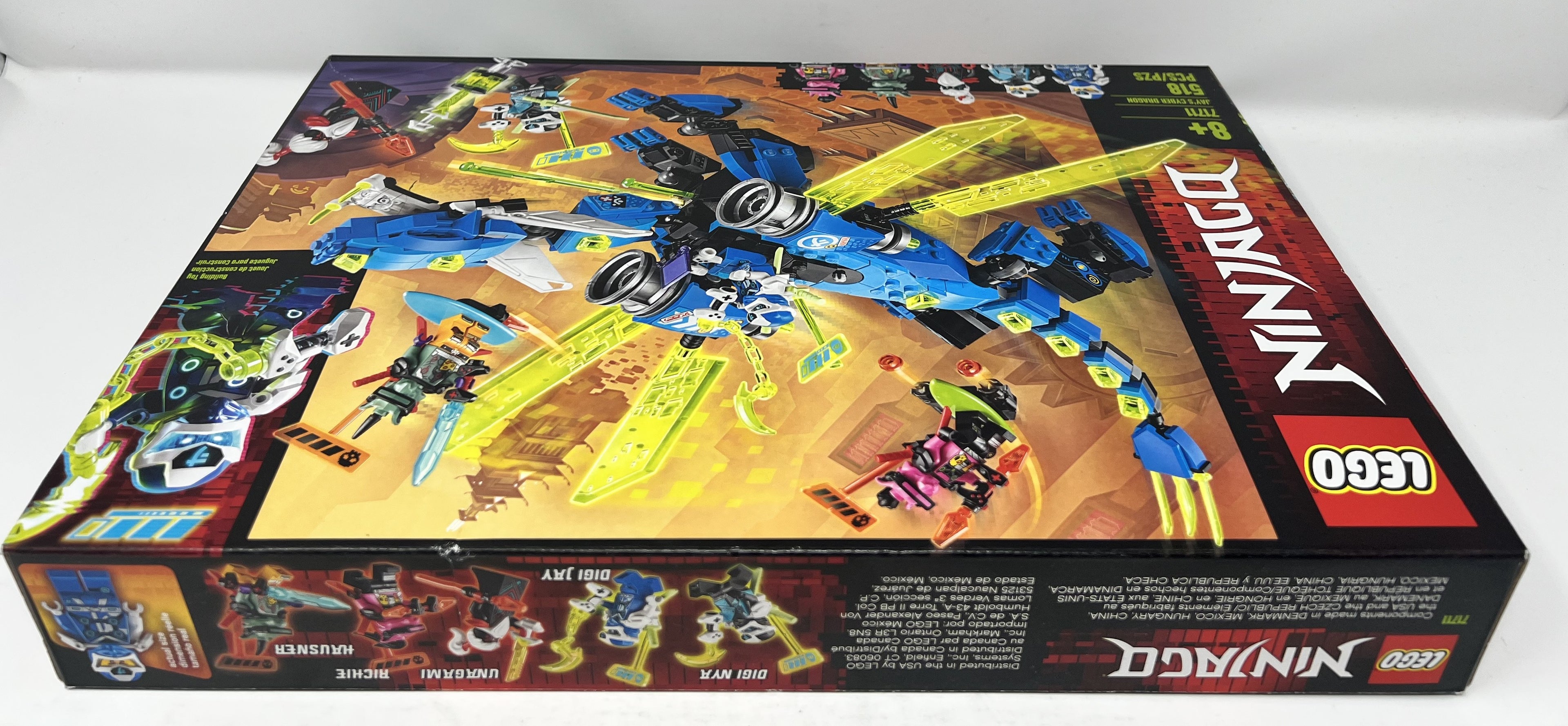 LEGO Ninjago Jay's Cyber Dragon #71711 (shelf wear, see pictures)