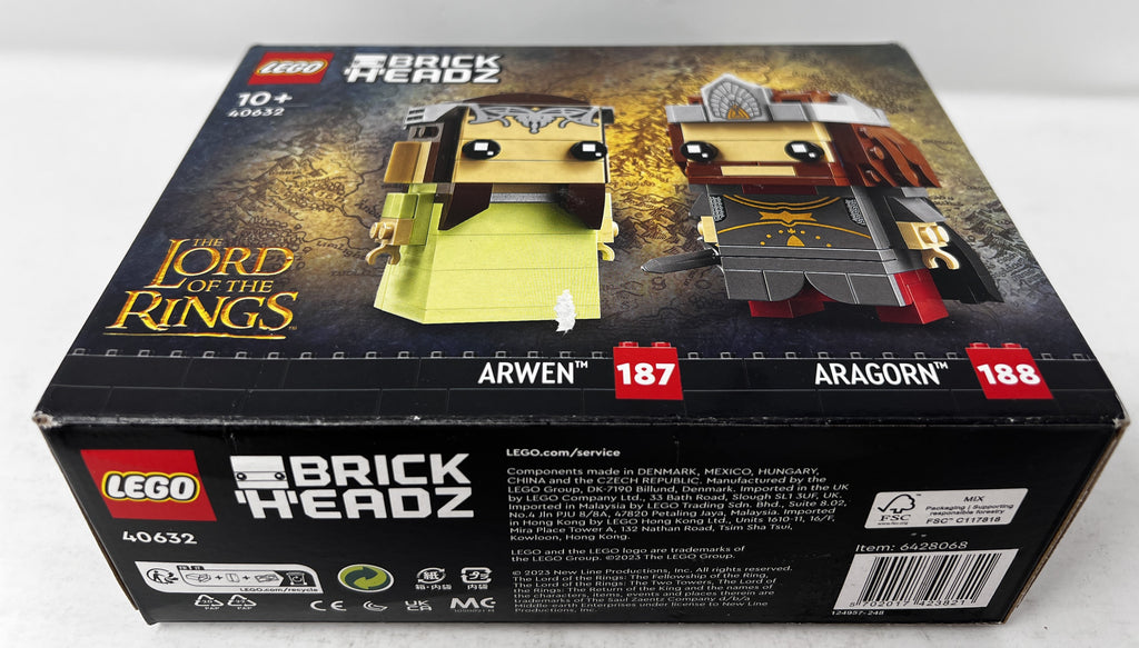 LEGO Brickheadz Aragorn & Arwen #40632 (shelf wear, see pictures)