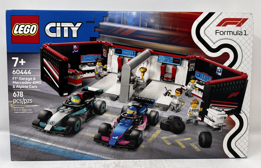 LEGO City Formula 1® F1® Garage & Mercedes-AMG® & Alpine Cars 60444 (Minor box damage, see pictures))
