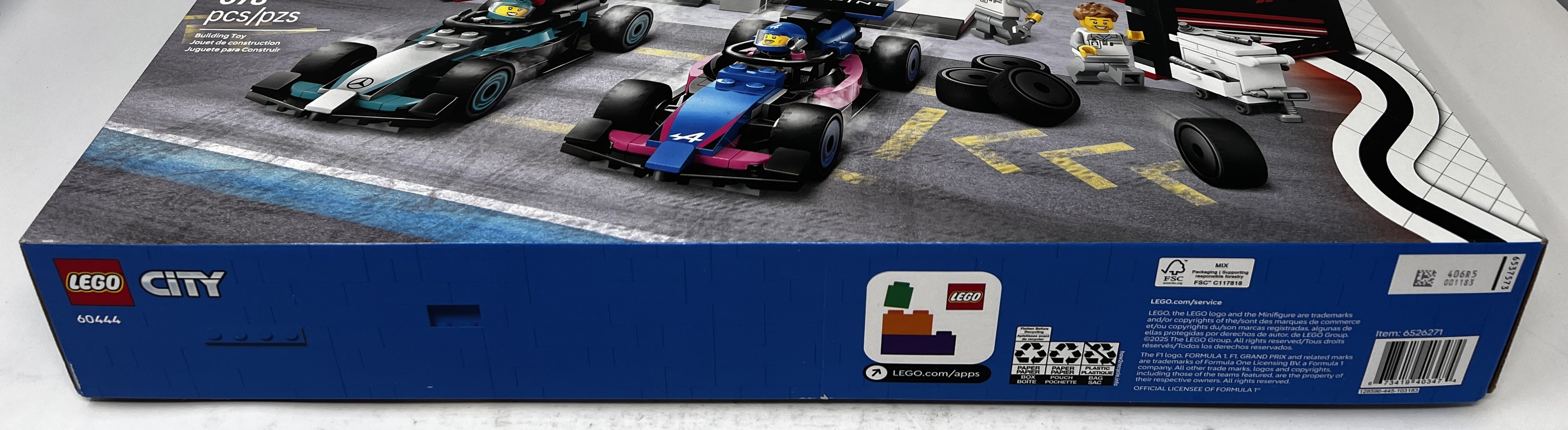 LEGO City Formula 1® F1® Garage & Mercedes-AMG® & Alpine Cars 60444 (Minor box damage, see pictures))
