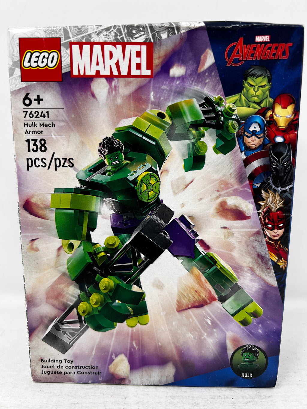 LEGO Hulk Mech Armor 76241 (Box crushing, shelf wear, see pictures)