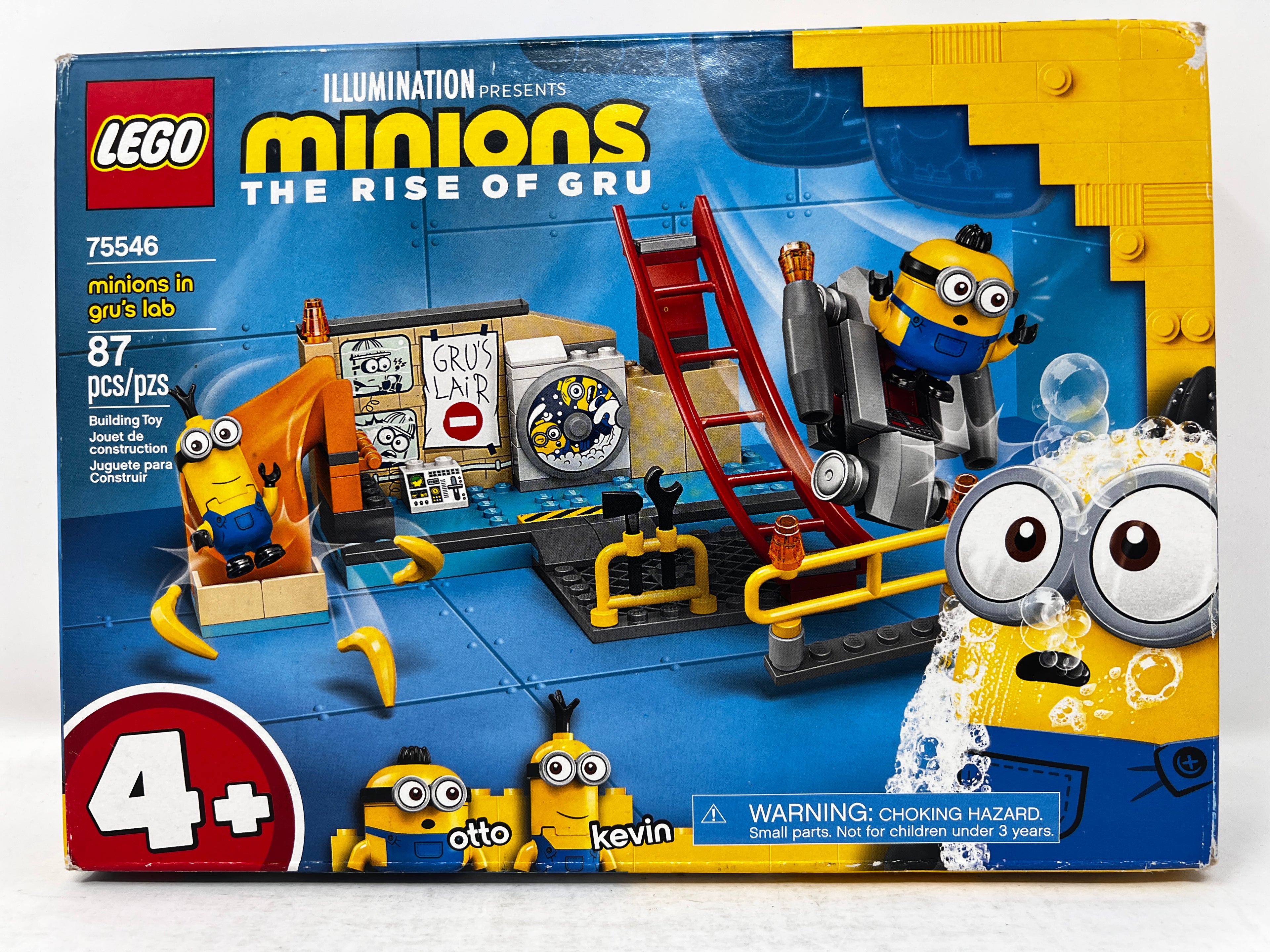 LEGO Minions: The Rise of Gru - Minions in Gru's Lab 75546 (heavy shelf wear/damage/glue residue, see pictures)