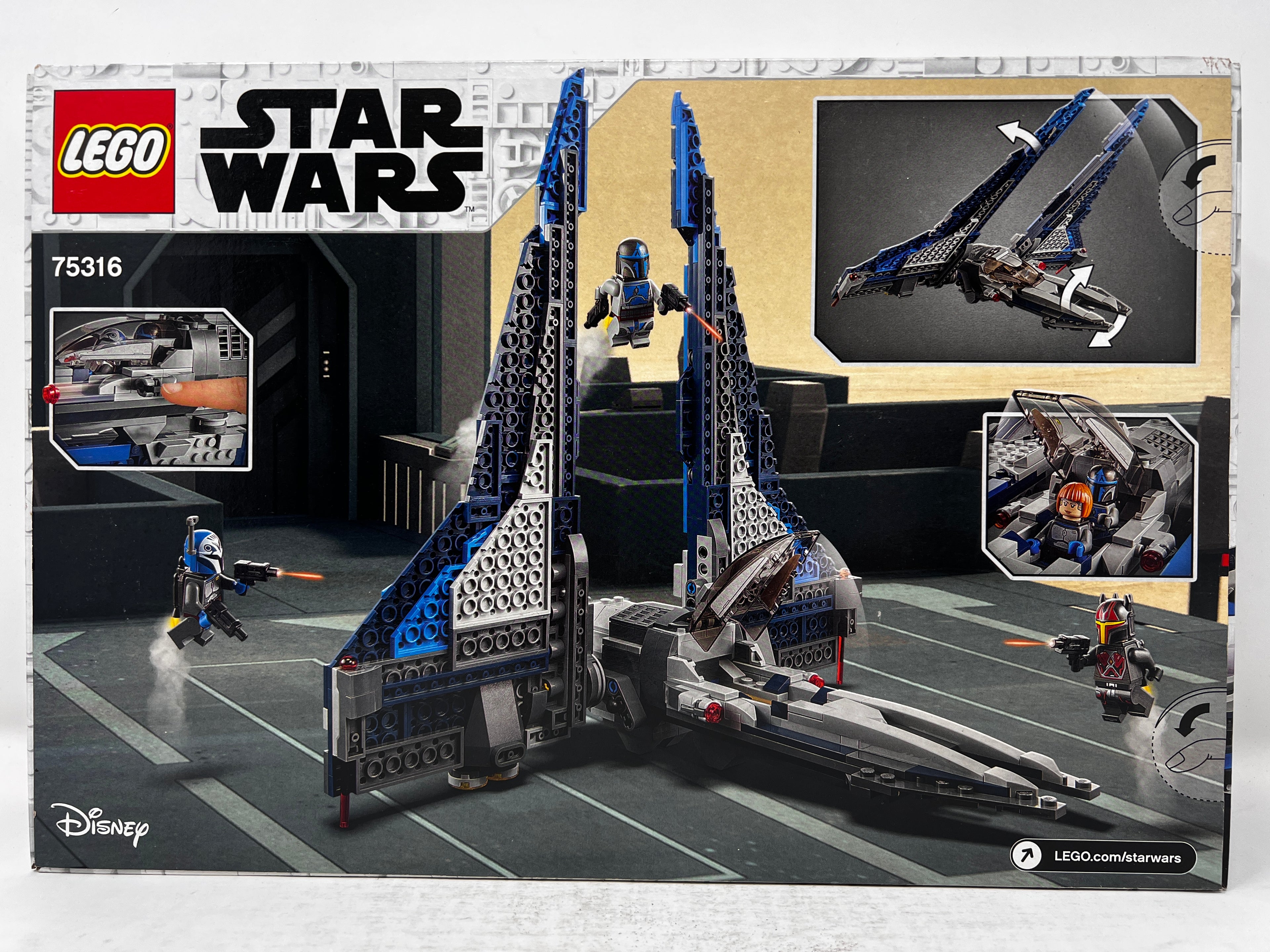 LEGO Star Wars Chasseur stellaire mandalorien 75316 (légers plis/écrasements, voir photos)