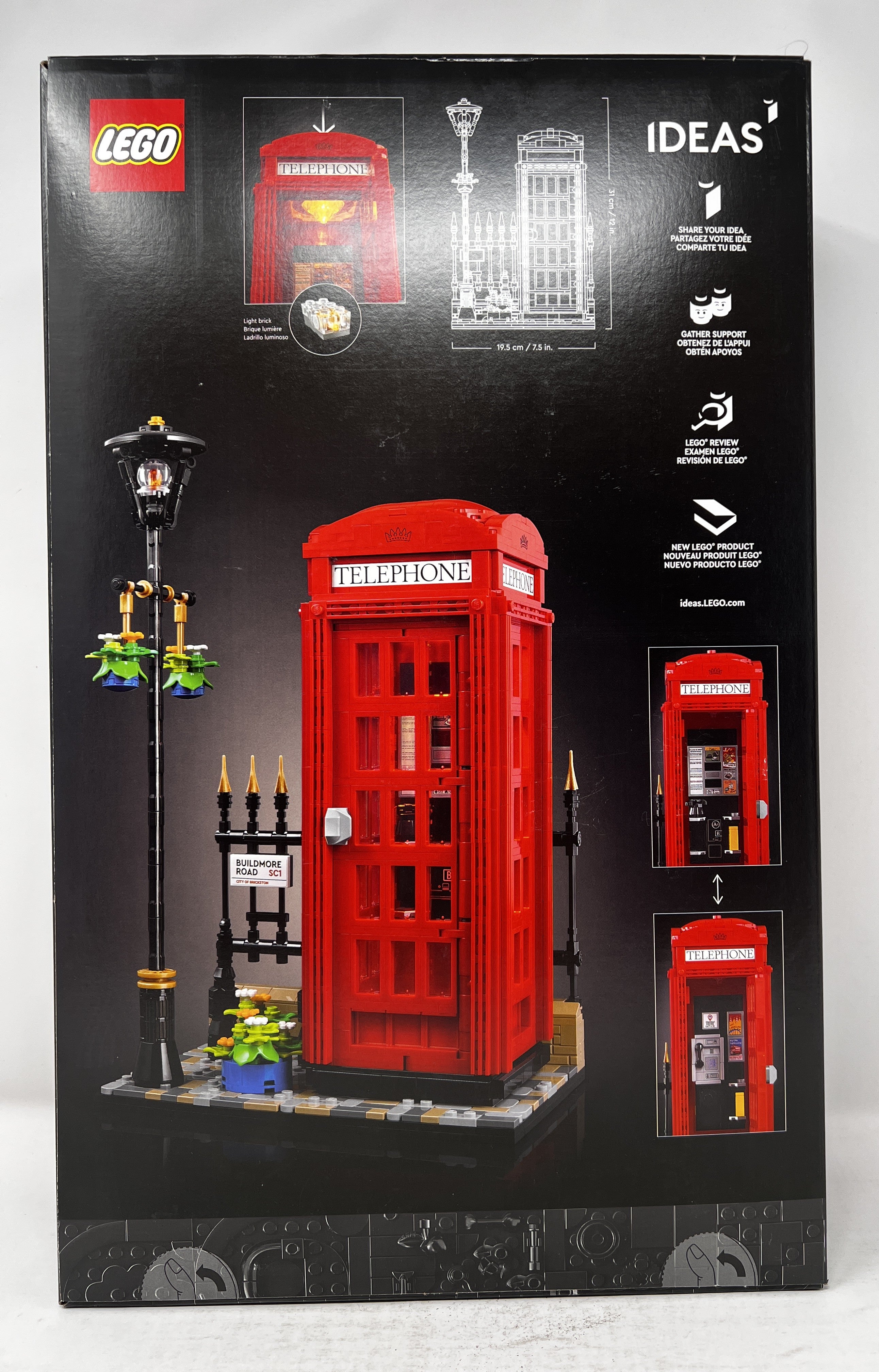 LEGO Ideas Red London Telephone Box 21347