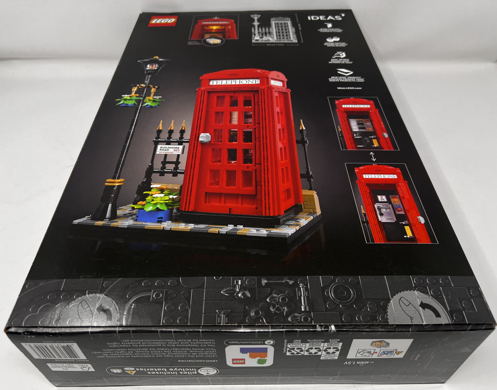 LEGO Ideas Red London Telephone Box 21347 (Minor creasing, see pictures)