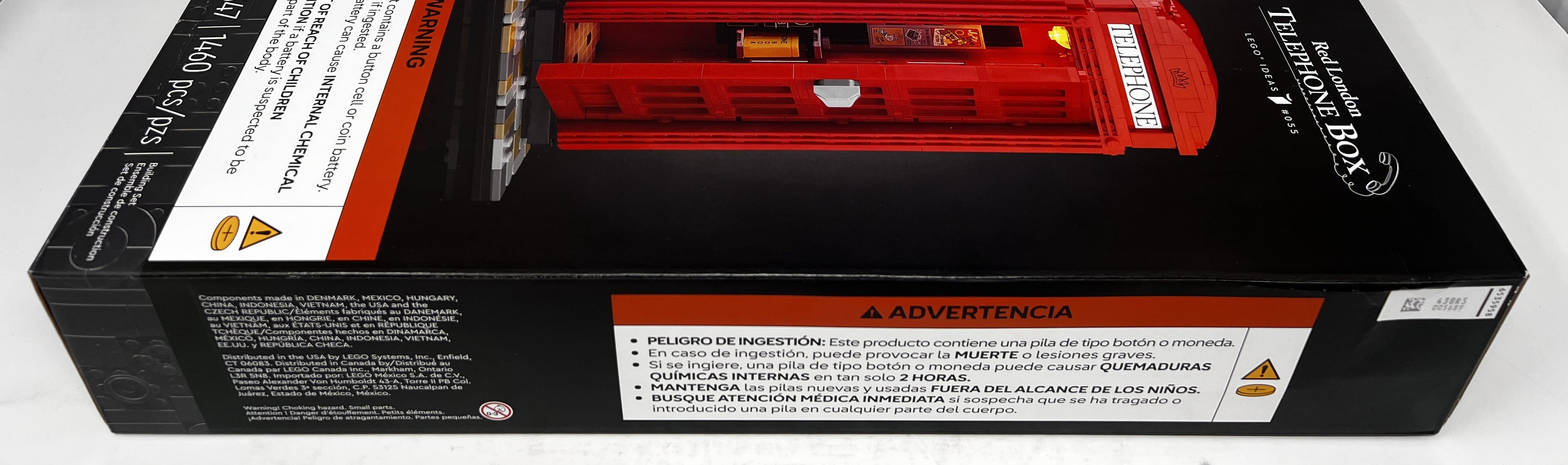 LEGO Ideas Red London Telephone Box 21347 (Minor creasing, see pictures)