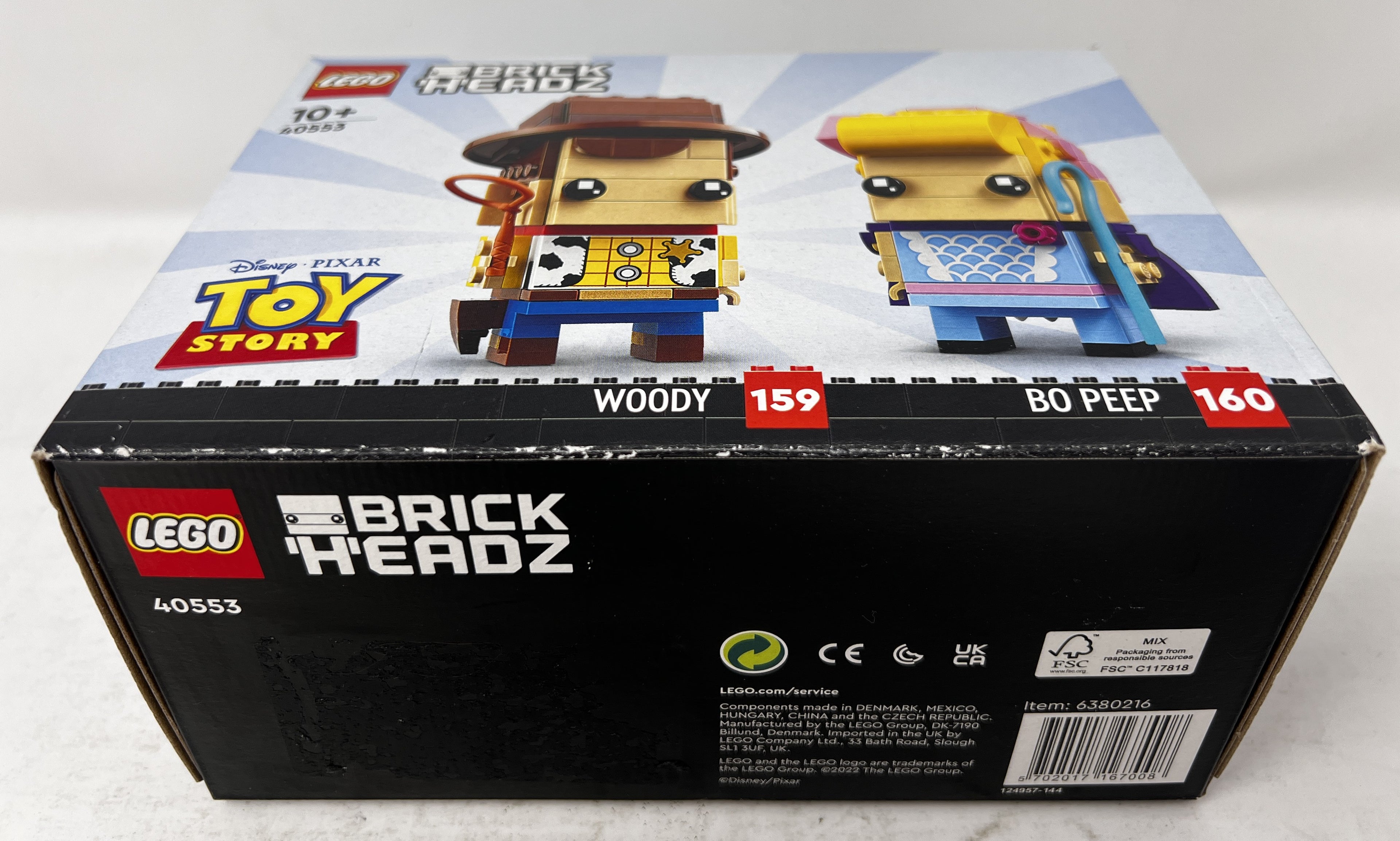 LEGO Brickheadz Disney Toy Story Woody & Bo Peep 40553 Glue and shelf wear, see pictures))