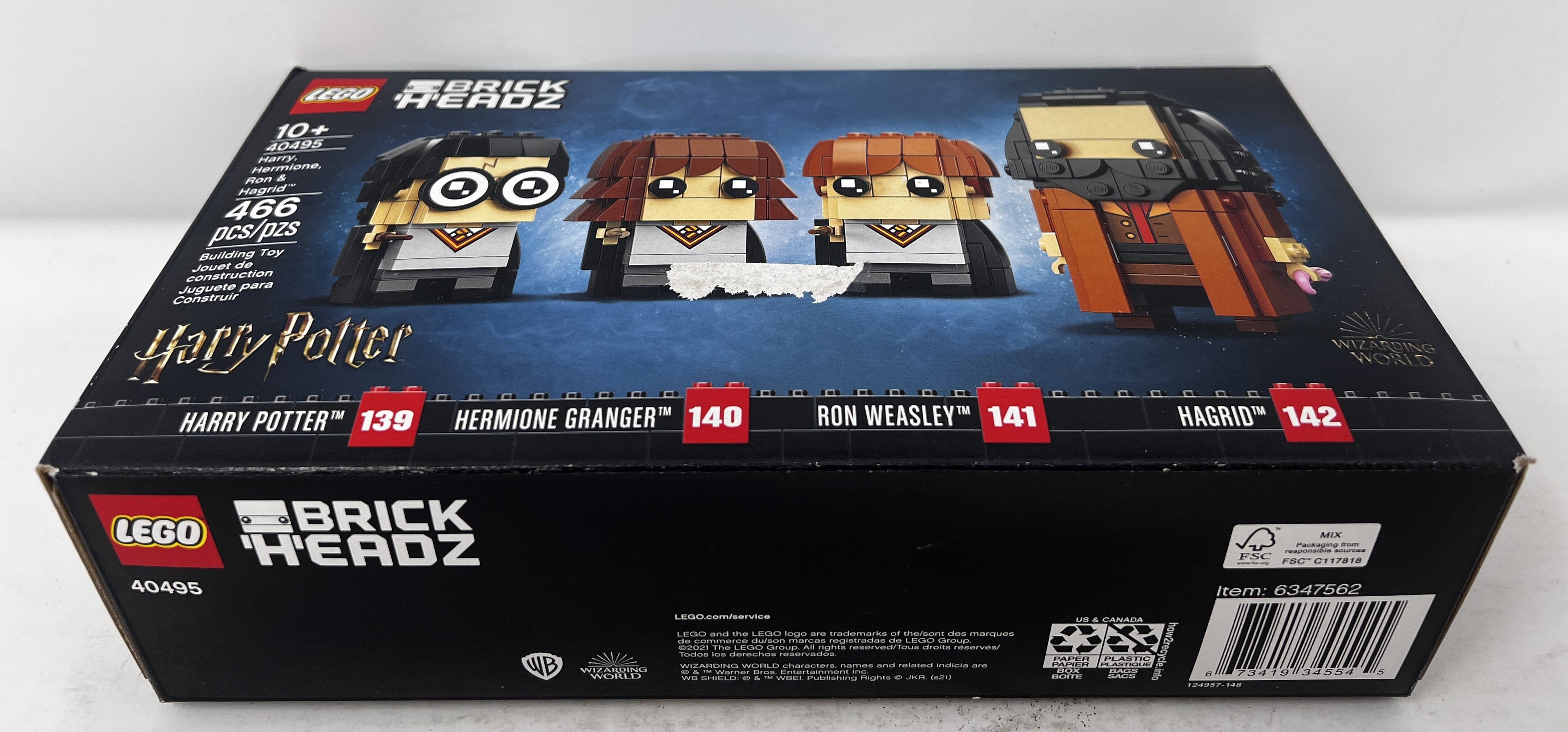 LEGO Harry Potter Brickheadz - Harry, Hermione, Ron & Hagrid 40495 (torn graphic, see pictures)